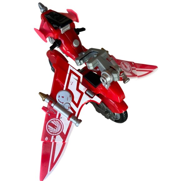 POWER RANGERS Ninja Storm Red & Green Glider Cycle. 2002 BANDAI - Picture 2 of 9